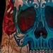 Tattoos - Skull And Roses Cover Up In Progress - 71952